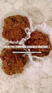 Healthy Pumpkin Banana Muffins